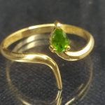 انگشتر طلای دست ساز مزین به جواهر دمانتوئید Z2