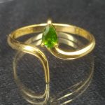 انگشتر طلای دست ساز مزین به جواهر دمانتوئید Z2