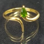 انگشتر طلای دست ساز مزین به جواهر دمانتوئید Z2