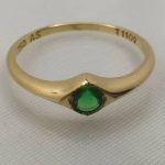 انگشتر طلای دست ساز مزین به جواهر دمانتوئید Z3