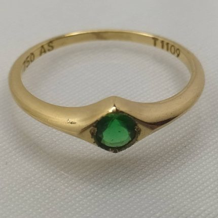 انگشتر طلای دست ساز مزین به جواهر دمانتوئید Z3