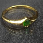 انگشتر طلای دست ساز مزین به جواهر دمانتوئید Z3