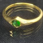 انگشتر طلای دست ساز مزین به جواهر دمانتوئید Z3